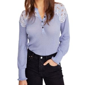 NWOT Free People Easy Breezy henley